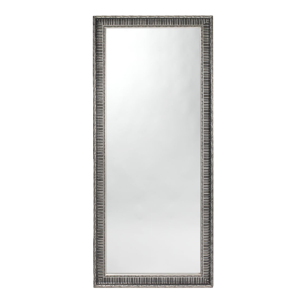 Espejo de pared rectangular con marco decorativo texturizado-brianpetty.shop