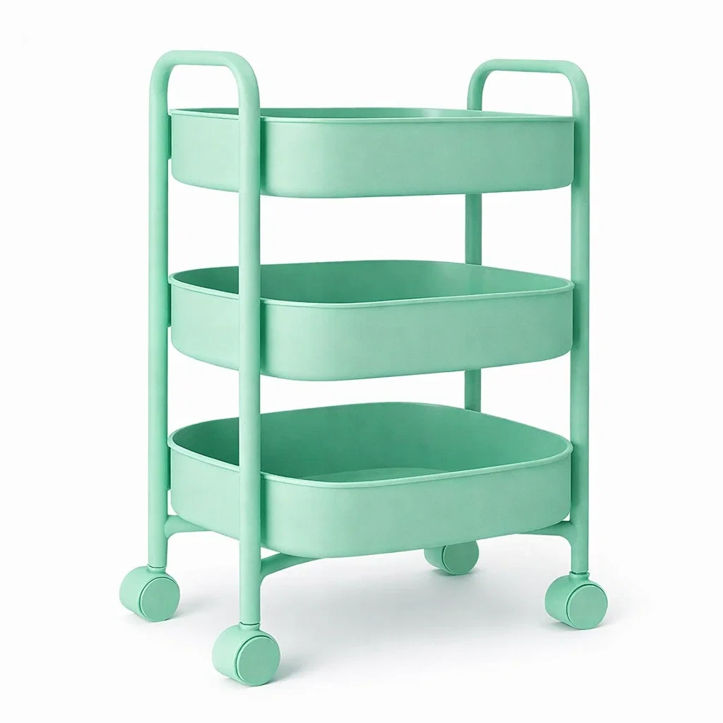 Three-Tier Rounded Storage Cart-pureoakliving