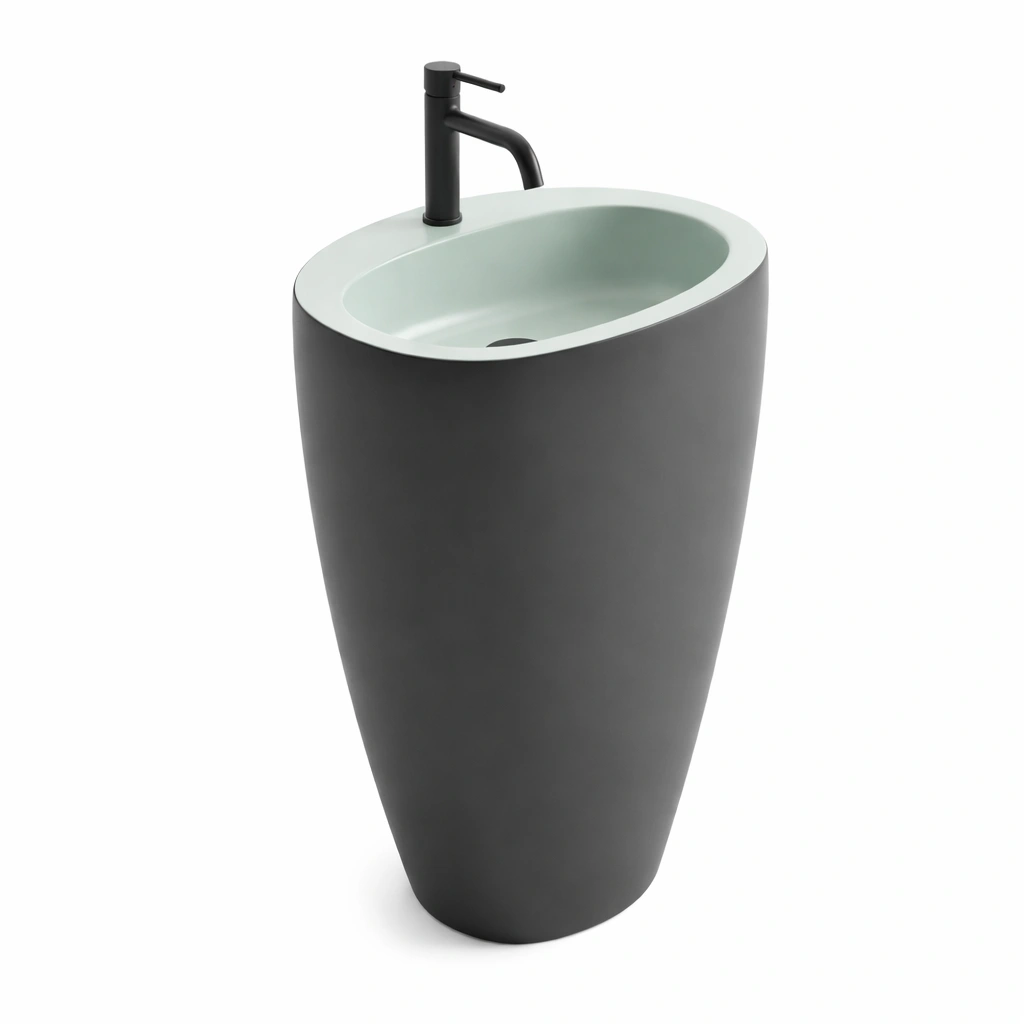Freestanding Pedestal Wash Basin-pureoakliving