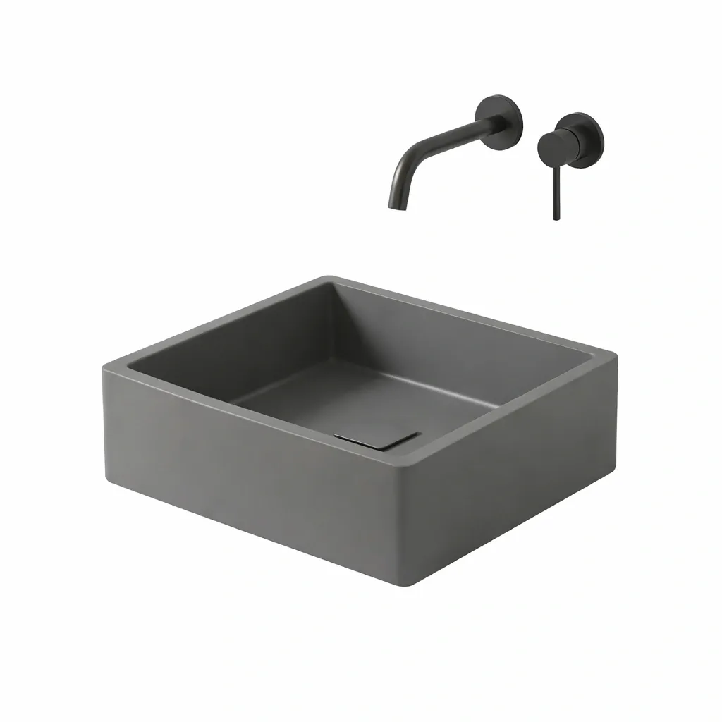 Square Matte Countertop Wash Basin-pureoakliving