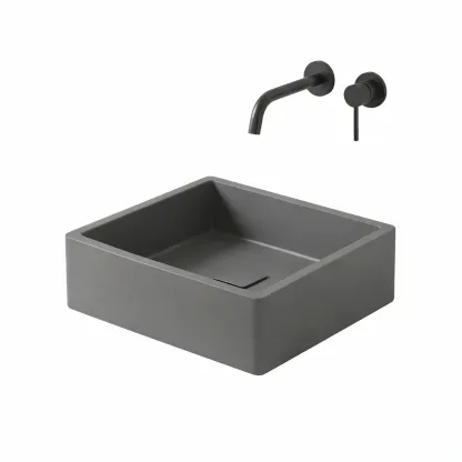 Square Matte Countertop Wash Basin-pureoakliving