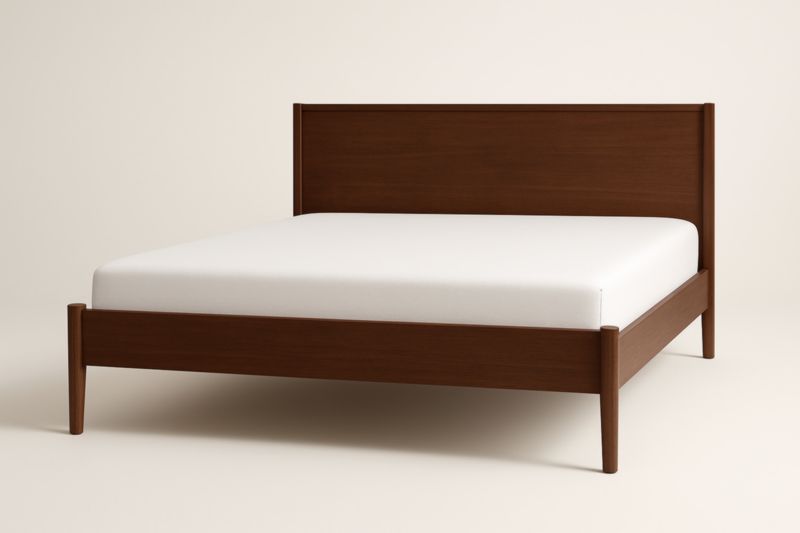 Letto matrimoniale in legno massello marrone 200x160 cm(Lu×L)