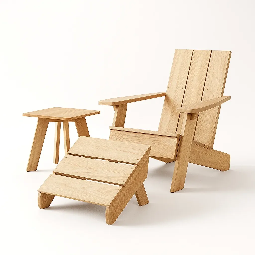 Mobilier d'extérieur,Ensemble de chaises Adirondack - TREND furnx