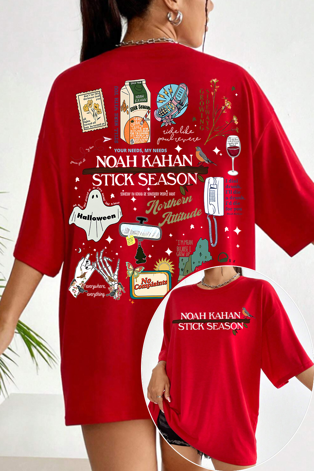 Stick Season Noah Kahan Full Version New Design 2 Sides Tshirts