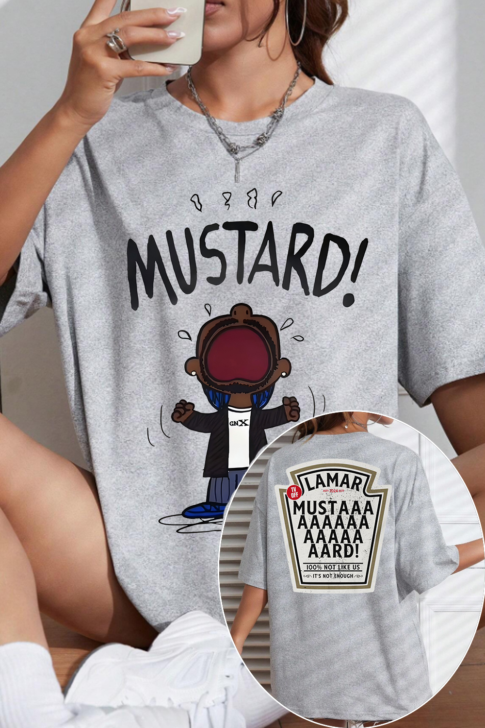 Kendrick Lamar GNX Mustard 2 Sides Tee For Women