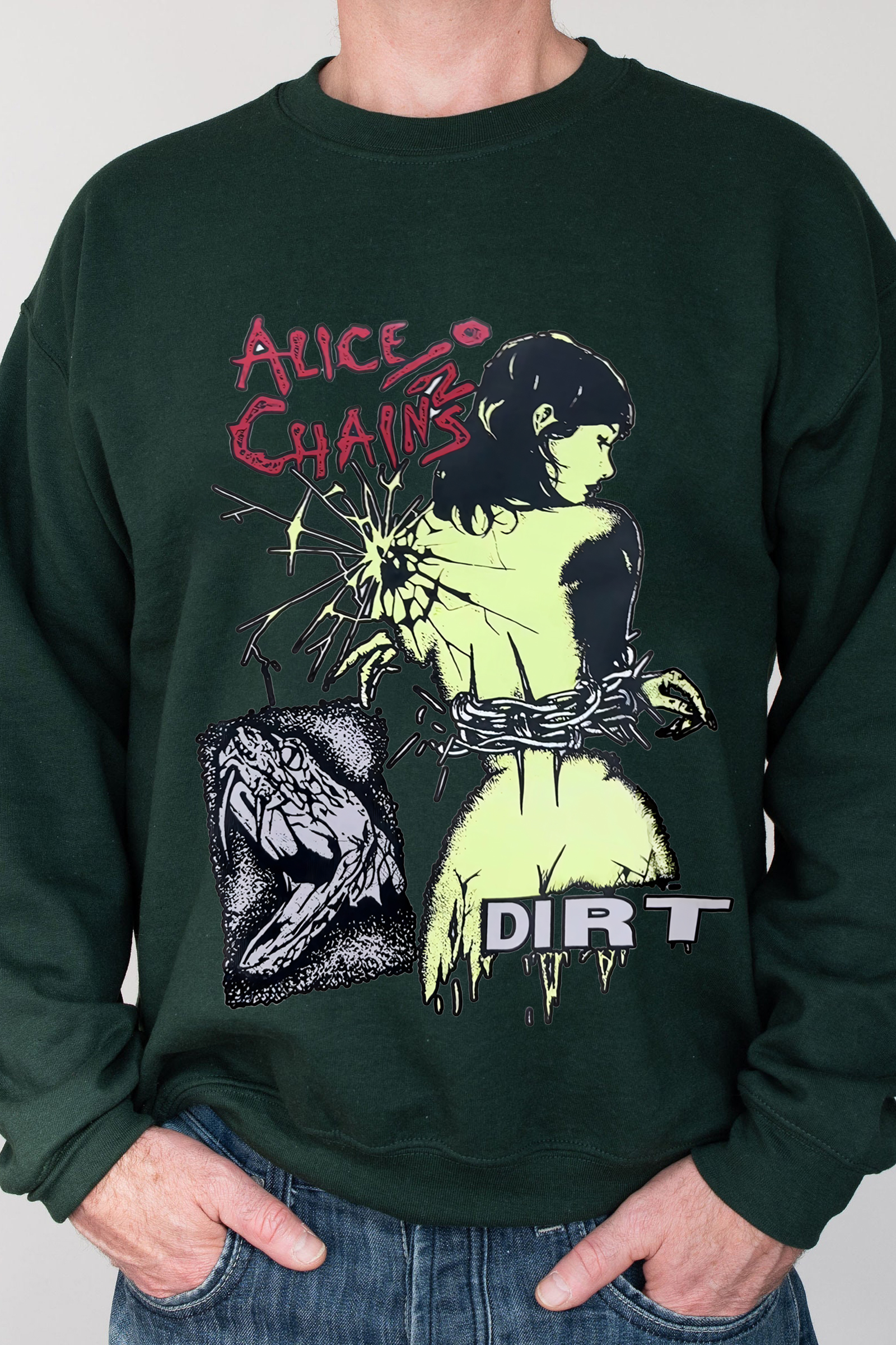 aliceinchains crew neck sweatshirt