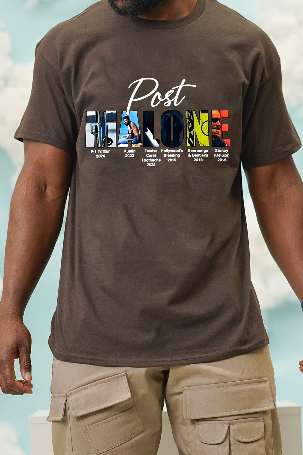 Retro post malone shirt vintage 90s style shirt-Men