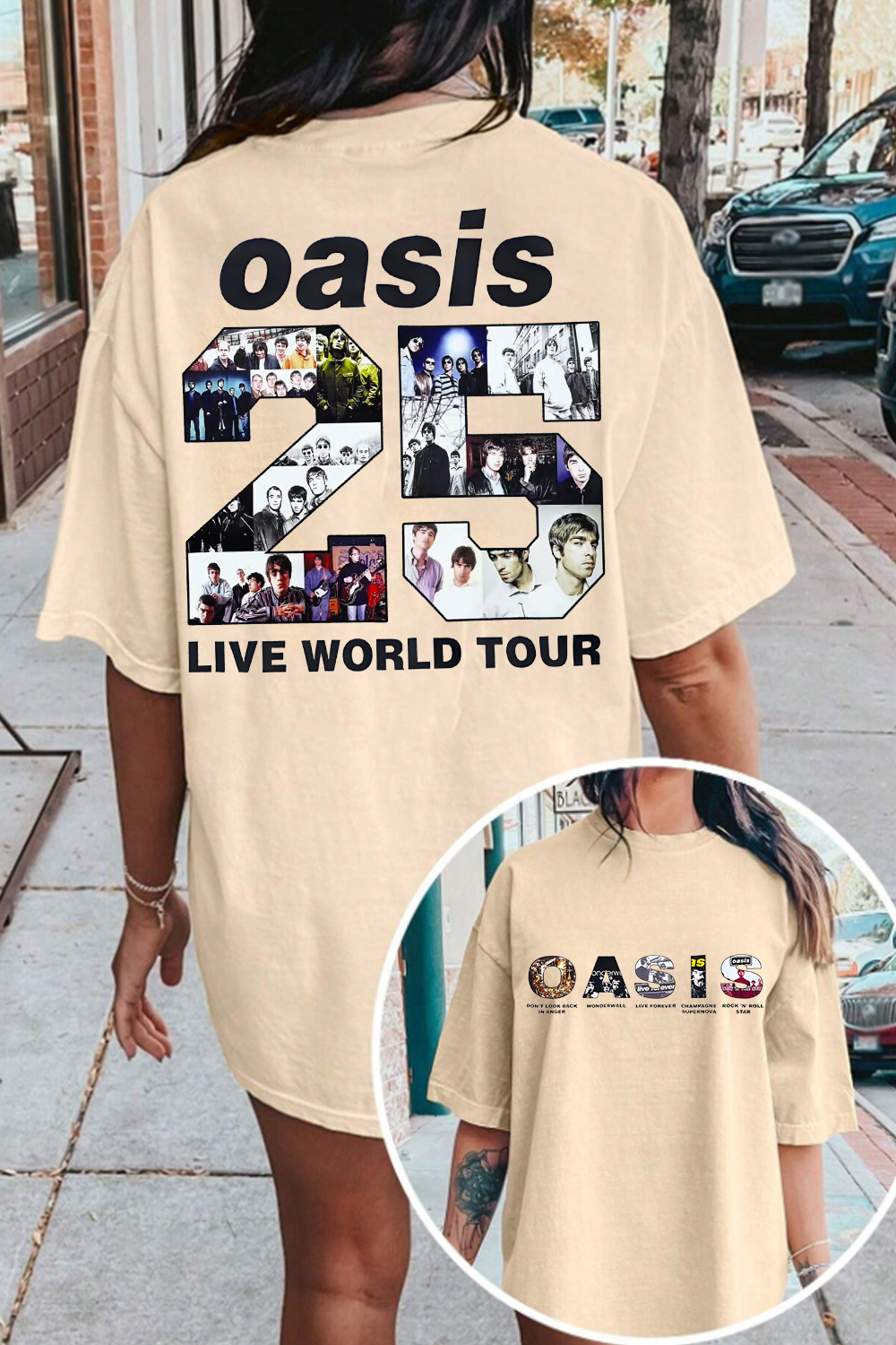 Oasis Unisex T Shirt Definitely Maybe Promo Official Reunion Tour 2025