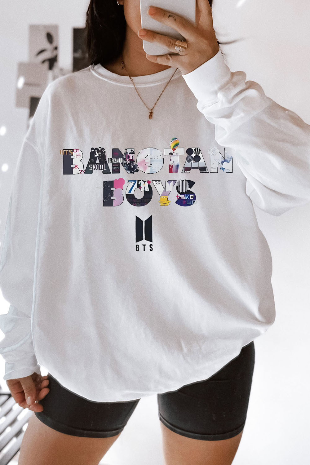 bts crew neck sweatshirt