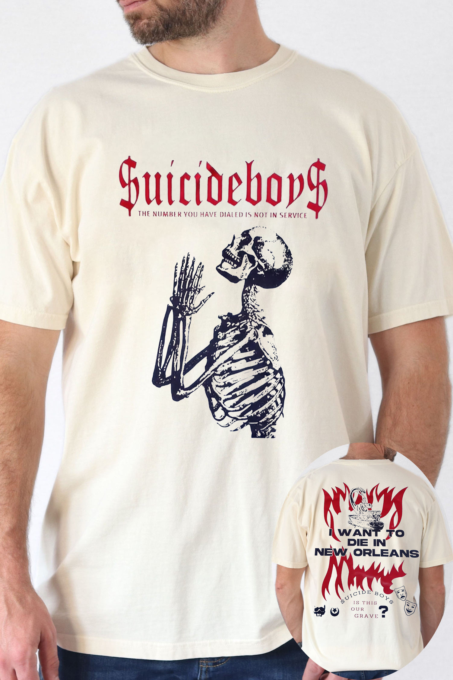 $uicideboy$ poster double-sided printed men's T-shirt