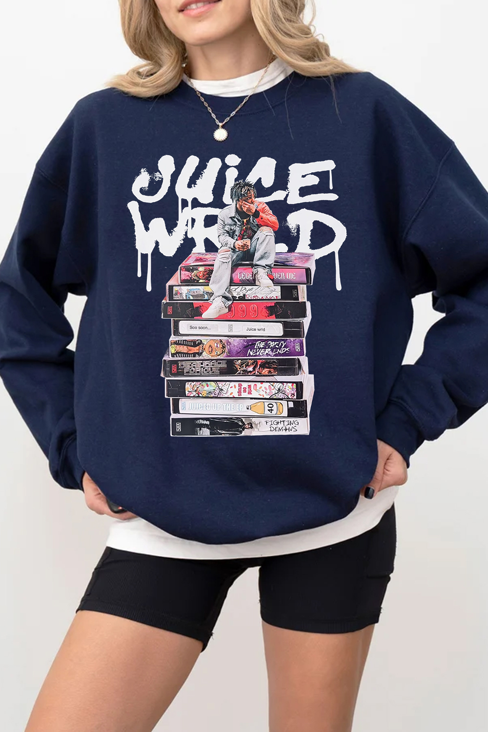 juicewrld long sleeve crew neck sweatshirt