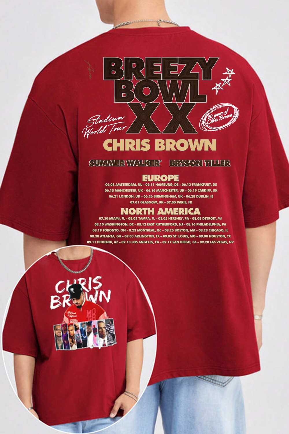 Chris Brown Breezy Concert Tee For Men