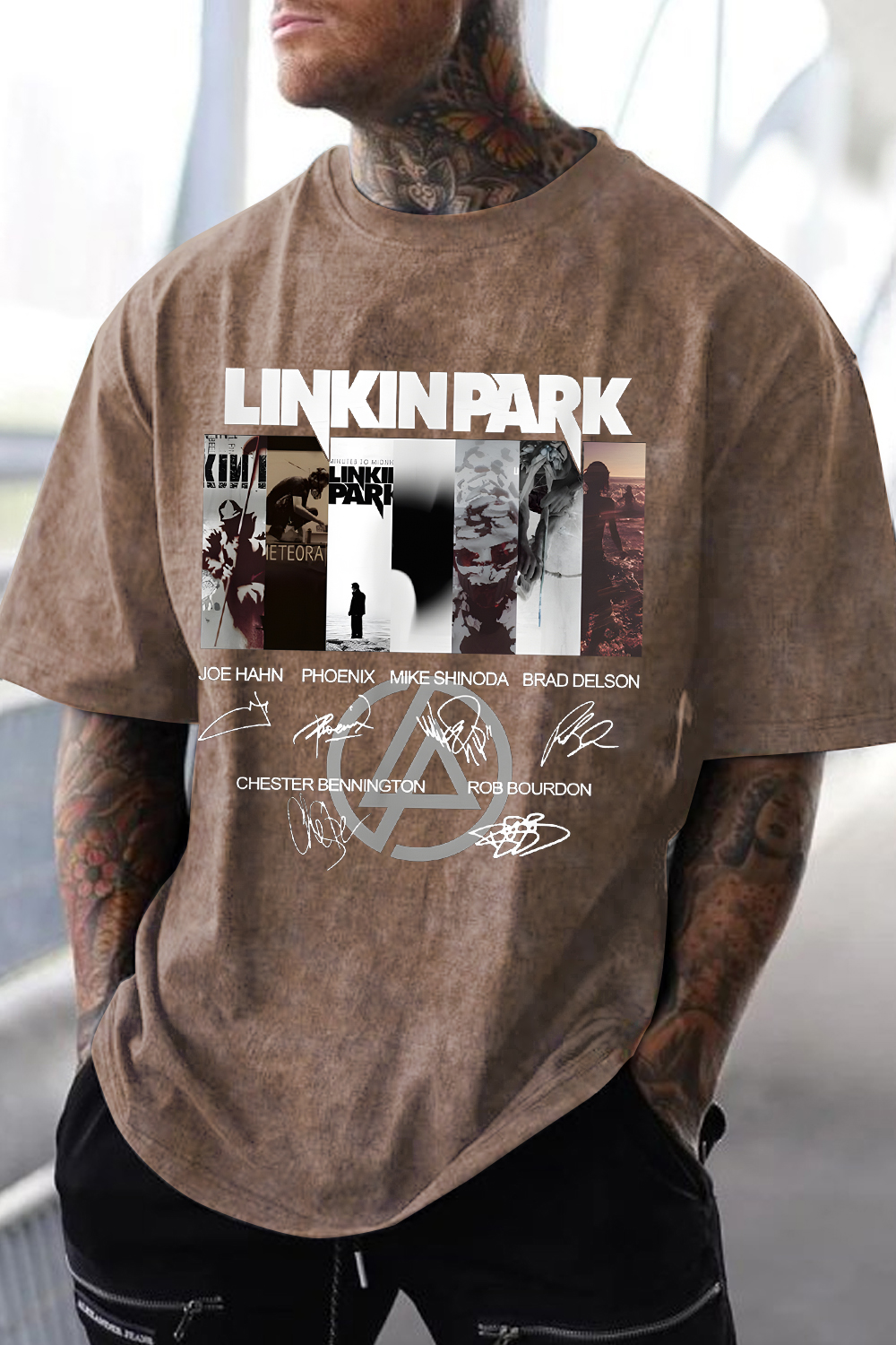 Washed cotton LP Logo Signatures short-sleeved Tshirts