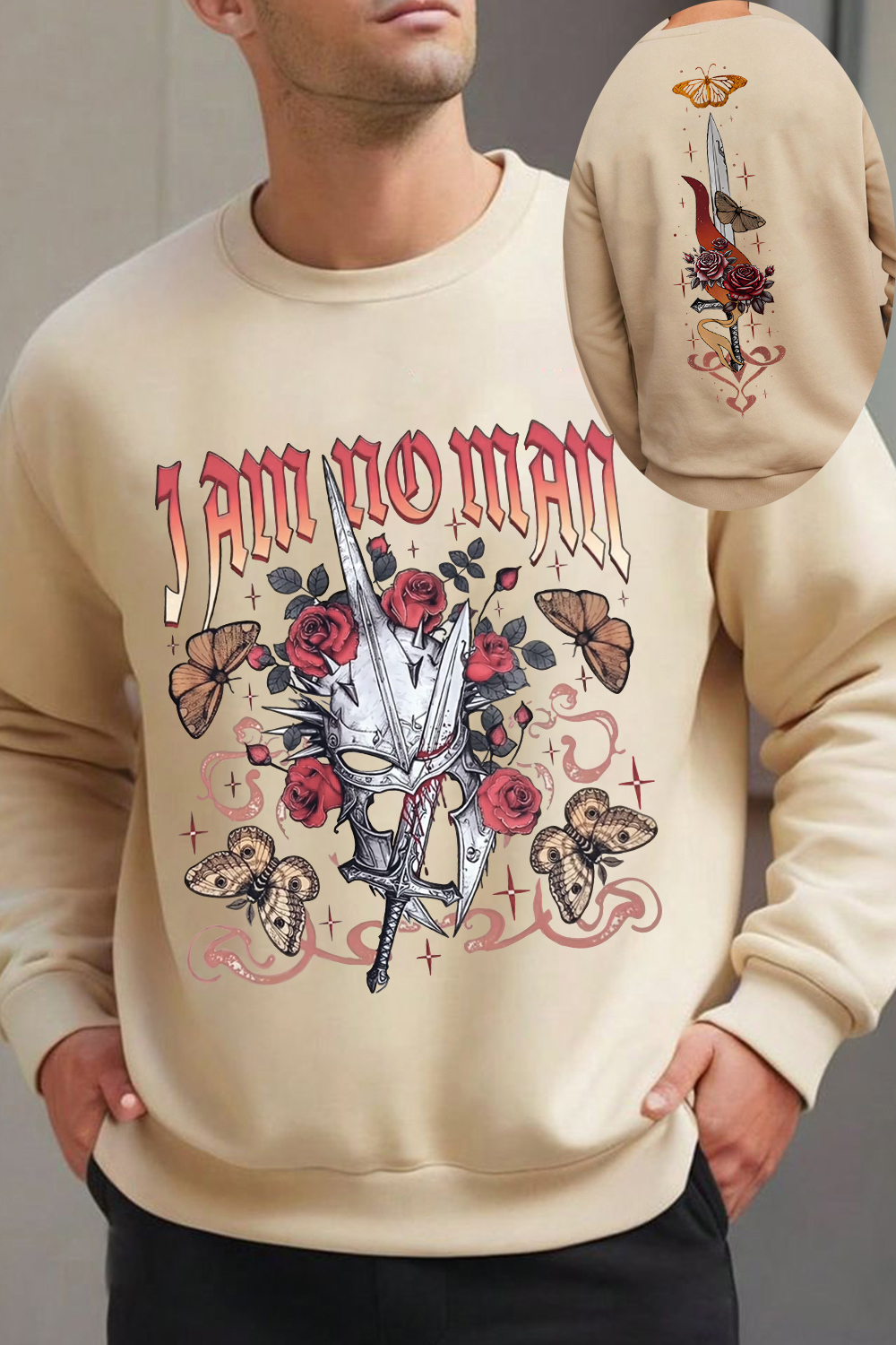 Lord of the Rings Personalized Print Round Neck Men's Sweatshirt