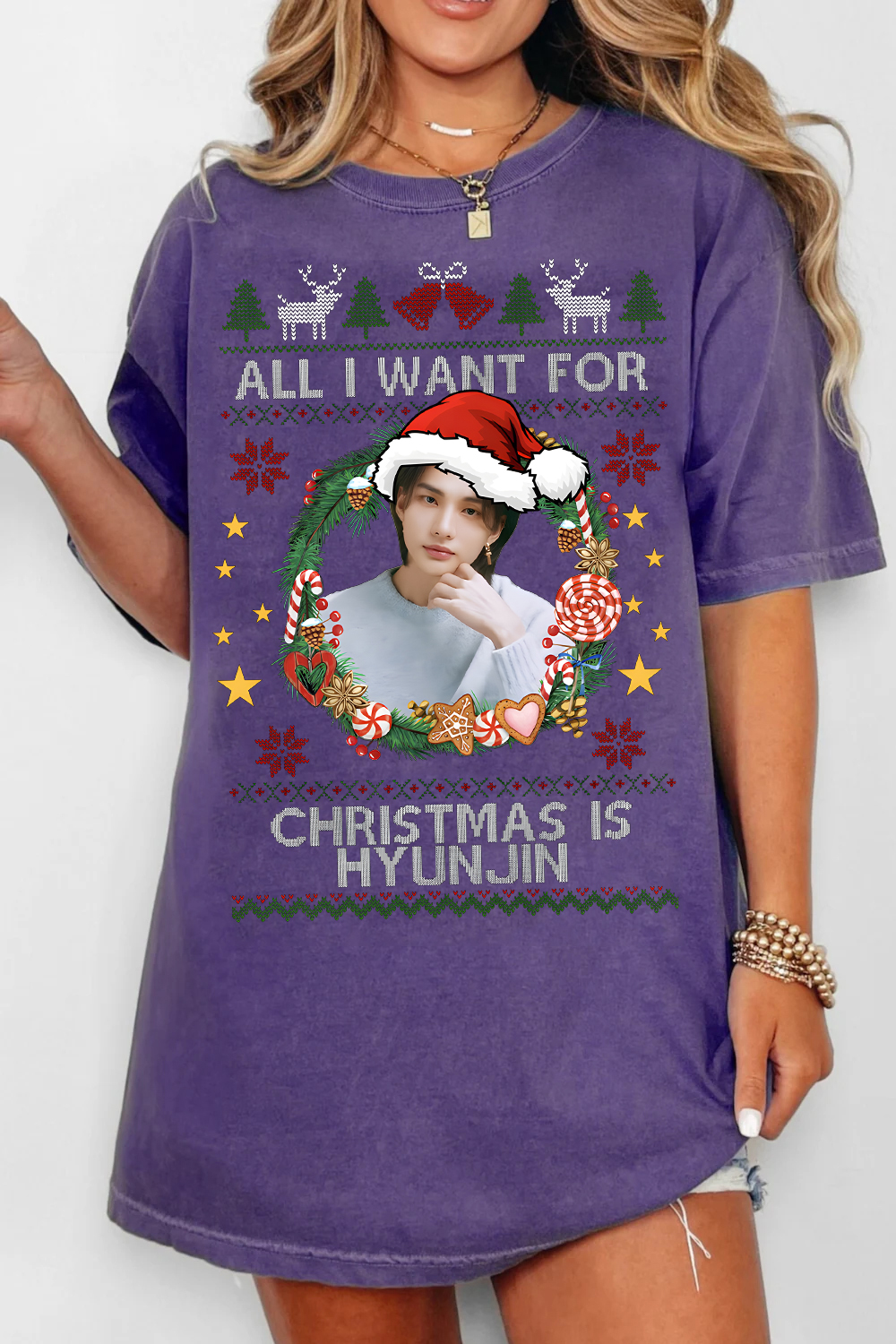 Hyun Jin Stray Kids Christmas Shirt