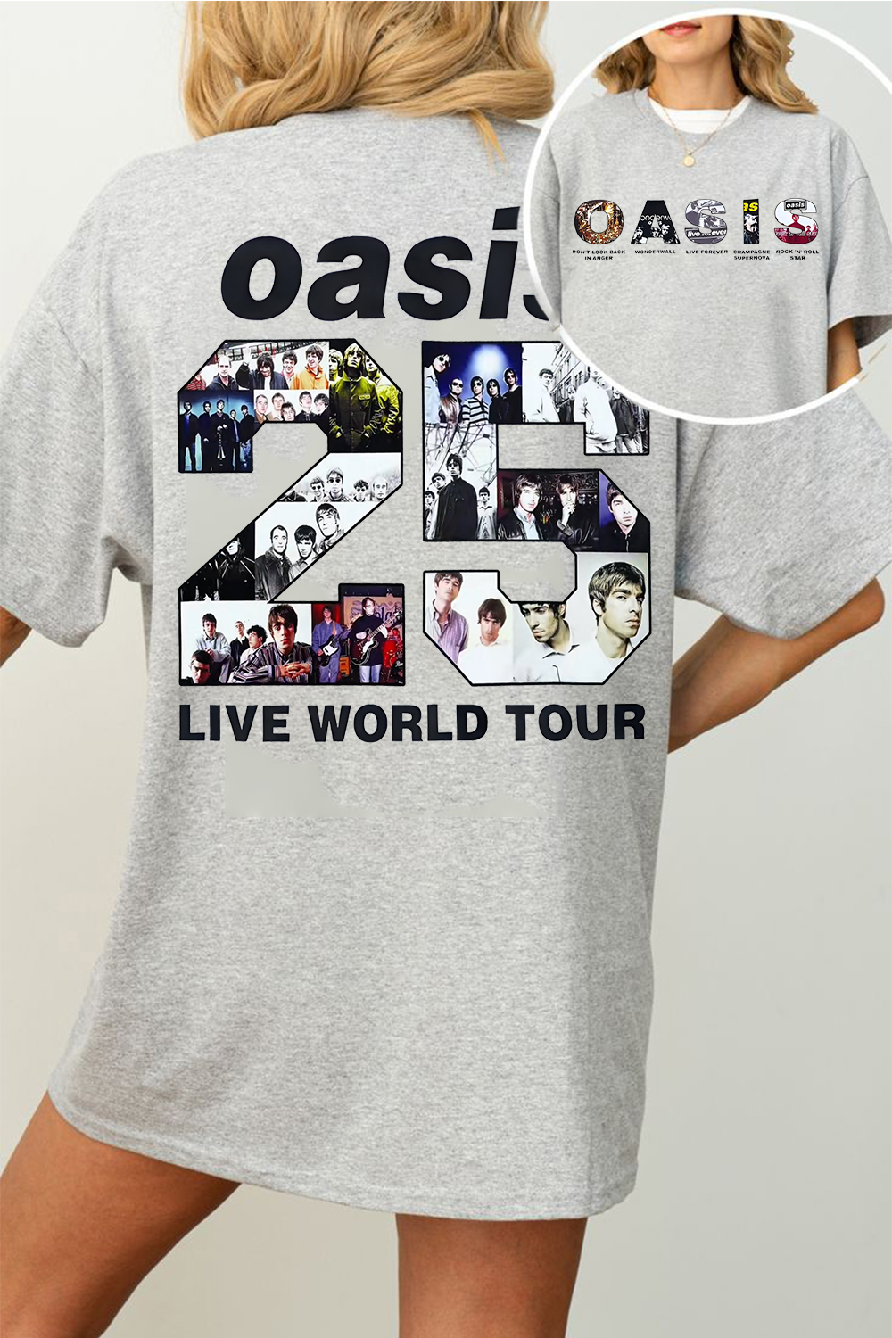 Oasis Unisex T Shirt Definitely Maybe Promo Official Reunion Tour 2025