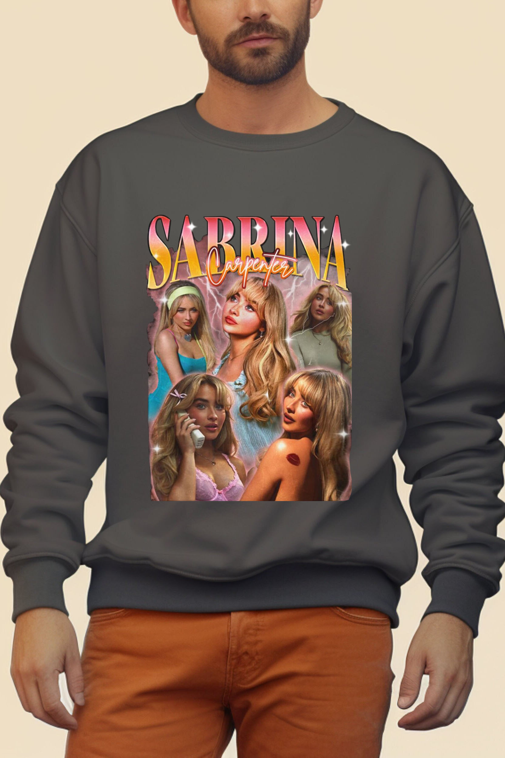 Retro Sabrina Carpenter 2024 Tour Graphic Sweatshirt For Men
