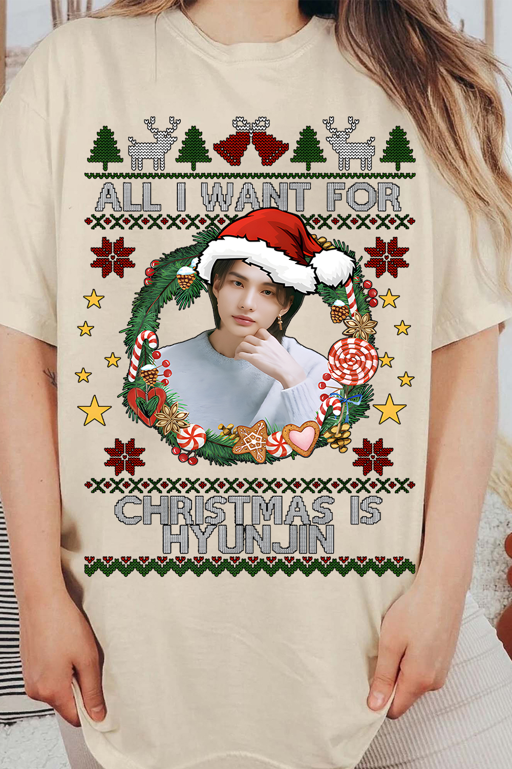 Hyun Jin Stray Kids Christmas Shirt