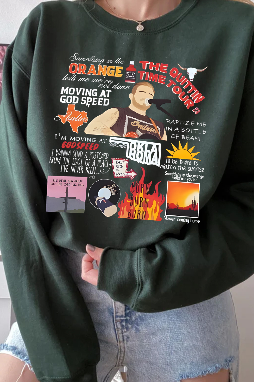 Zach Bryan Cartoon Personalized Print Women's Sweatshirt