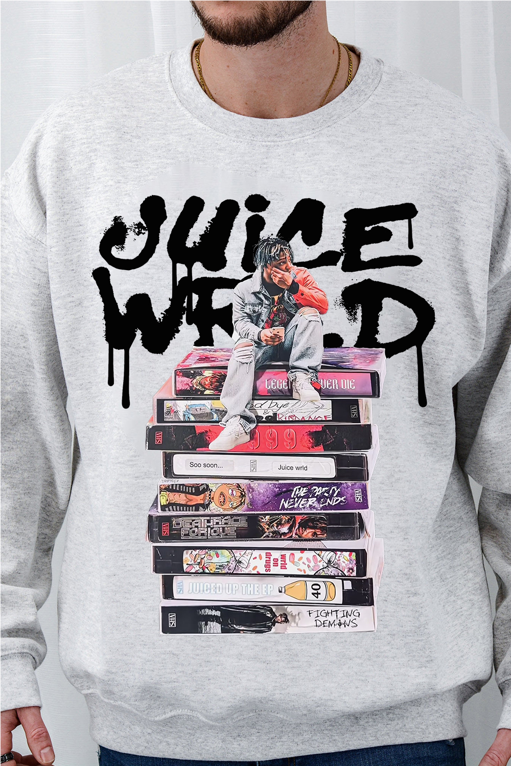 Juicewrld long sleeve round neck men's sweatshirt