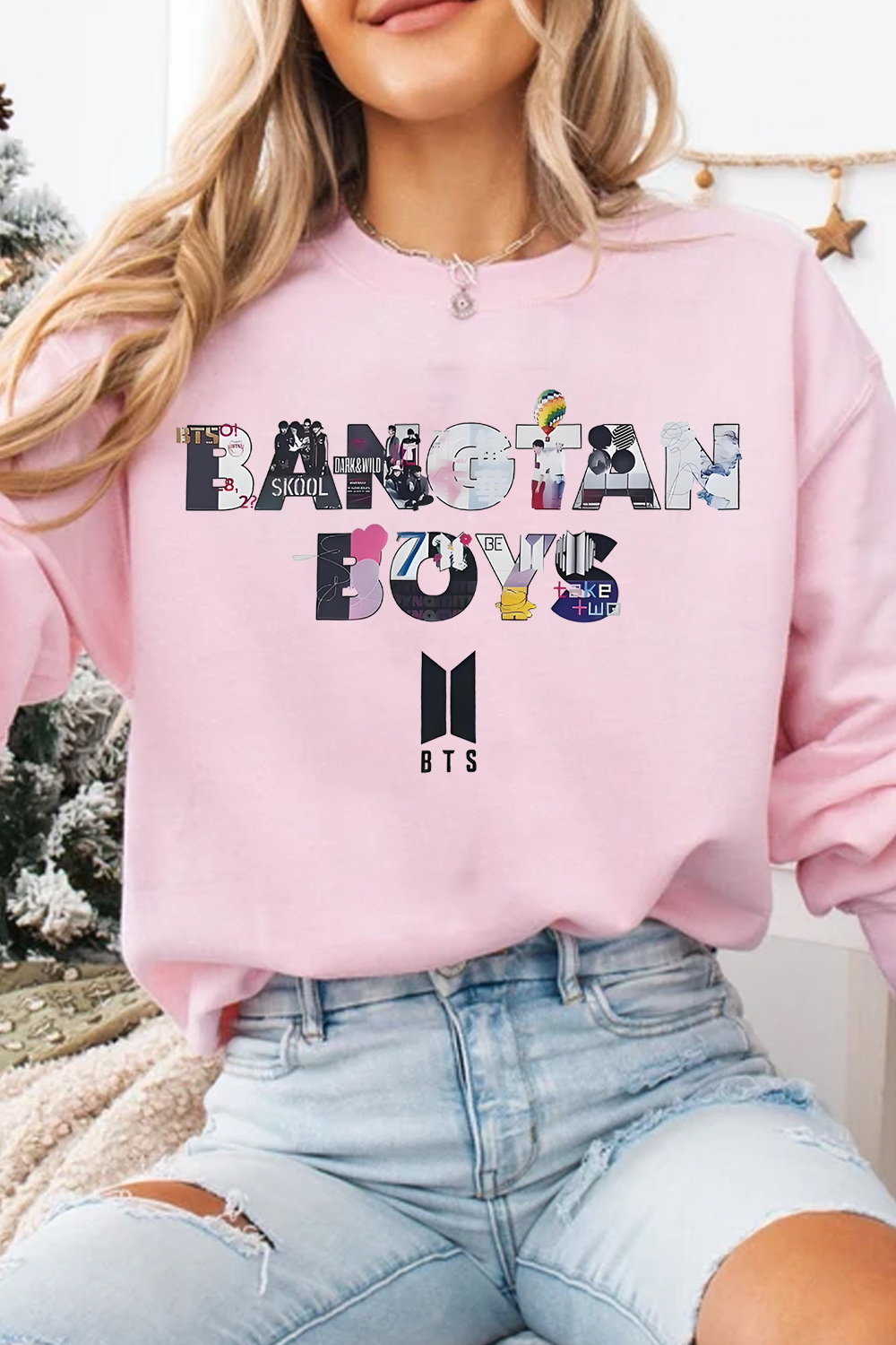 bts crew neck sweatshirt