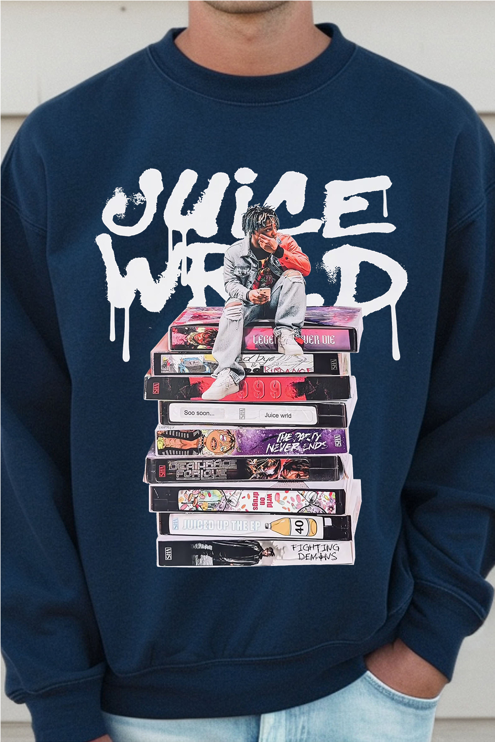 Juicewrld long sleeve round neck men's sweatshirt