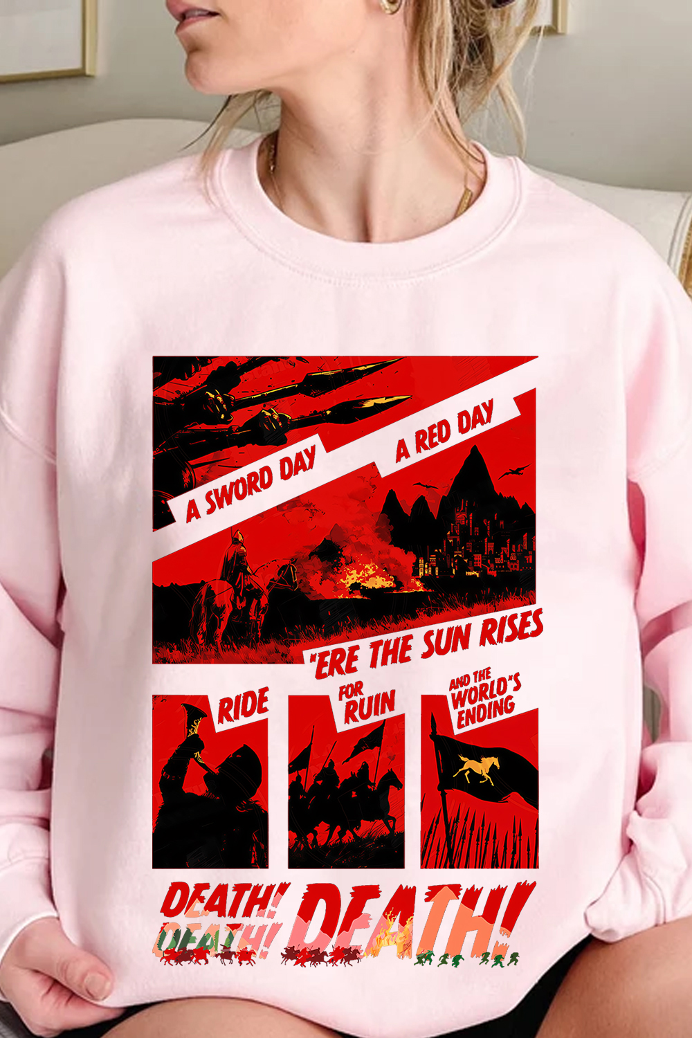 Lord of the Rings-Cycling Print Sweatshirt