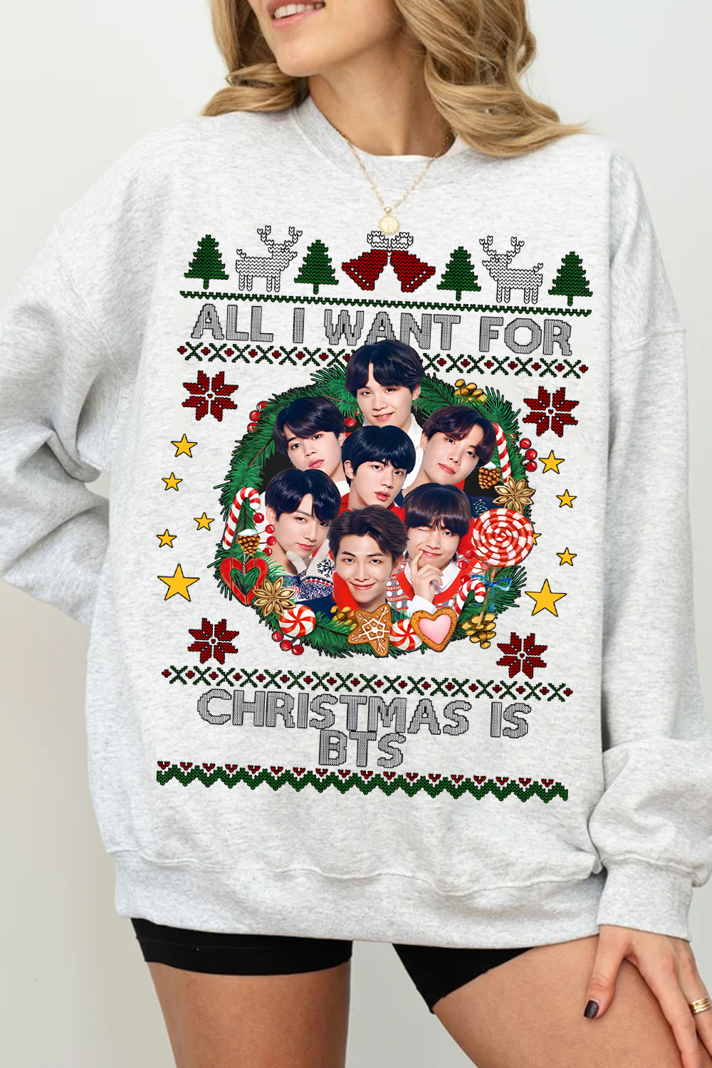 All I Want For Christmas Is BTS sweatshirt
