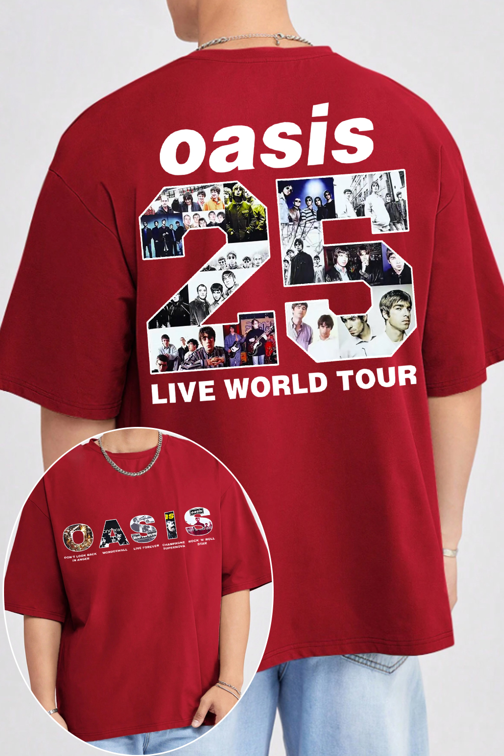 Oasis Unisex T Shirt Definitely Maybe Promo Official Reunion Tour 2025