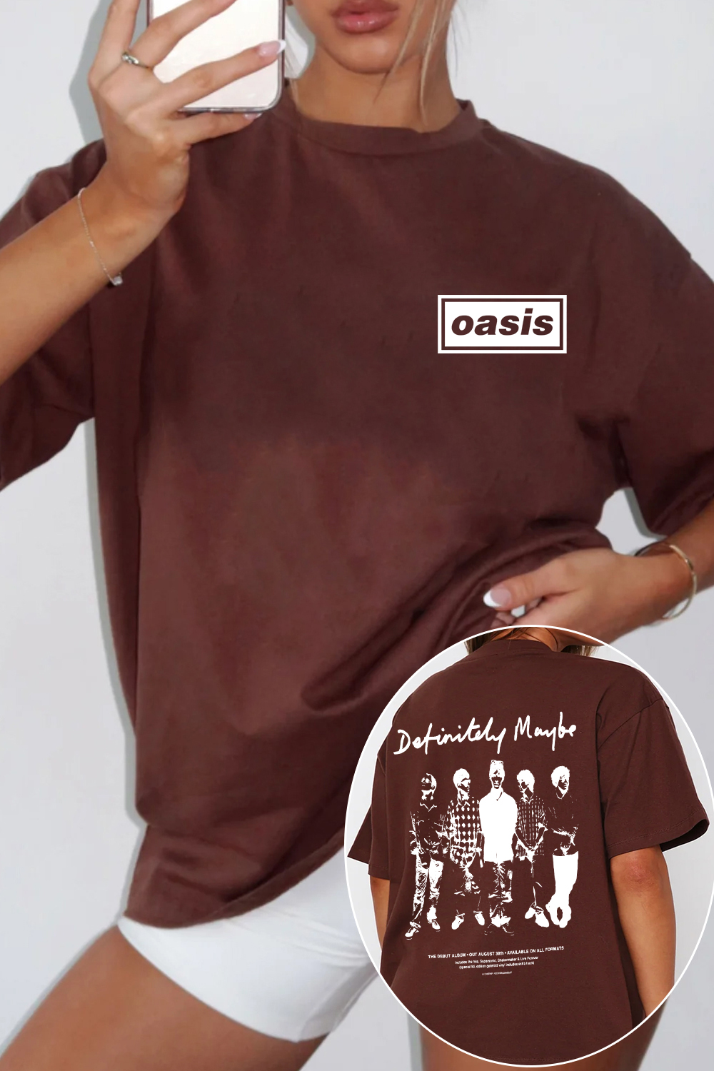 Oasis Unisex T Shirt Definitely Maybe Promo Official Reunion Tour 2025