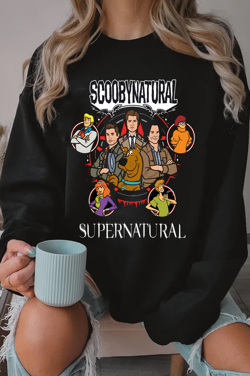 Scoobynatural Supernatural print sweatshirt