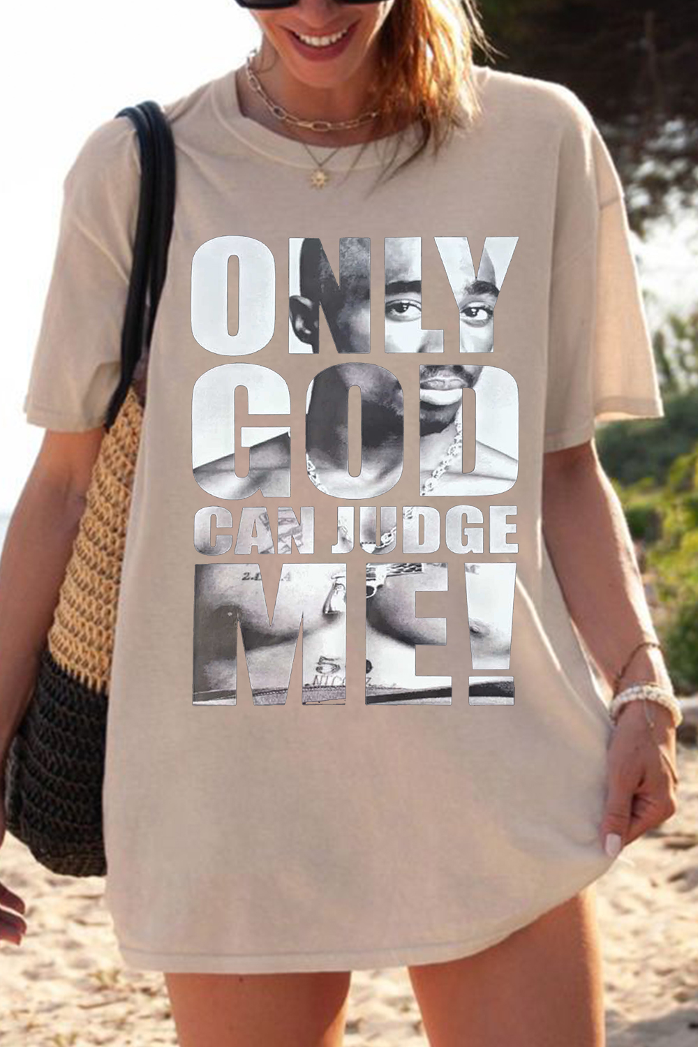 Only God Can Judge Me 2 PAC king T-shirt For Women