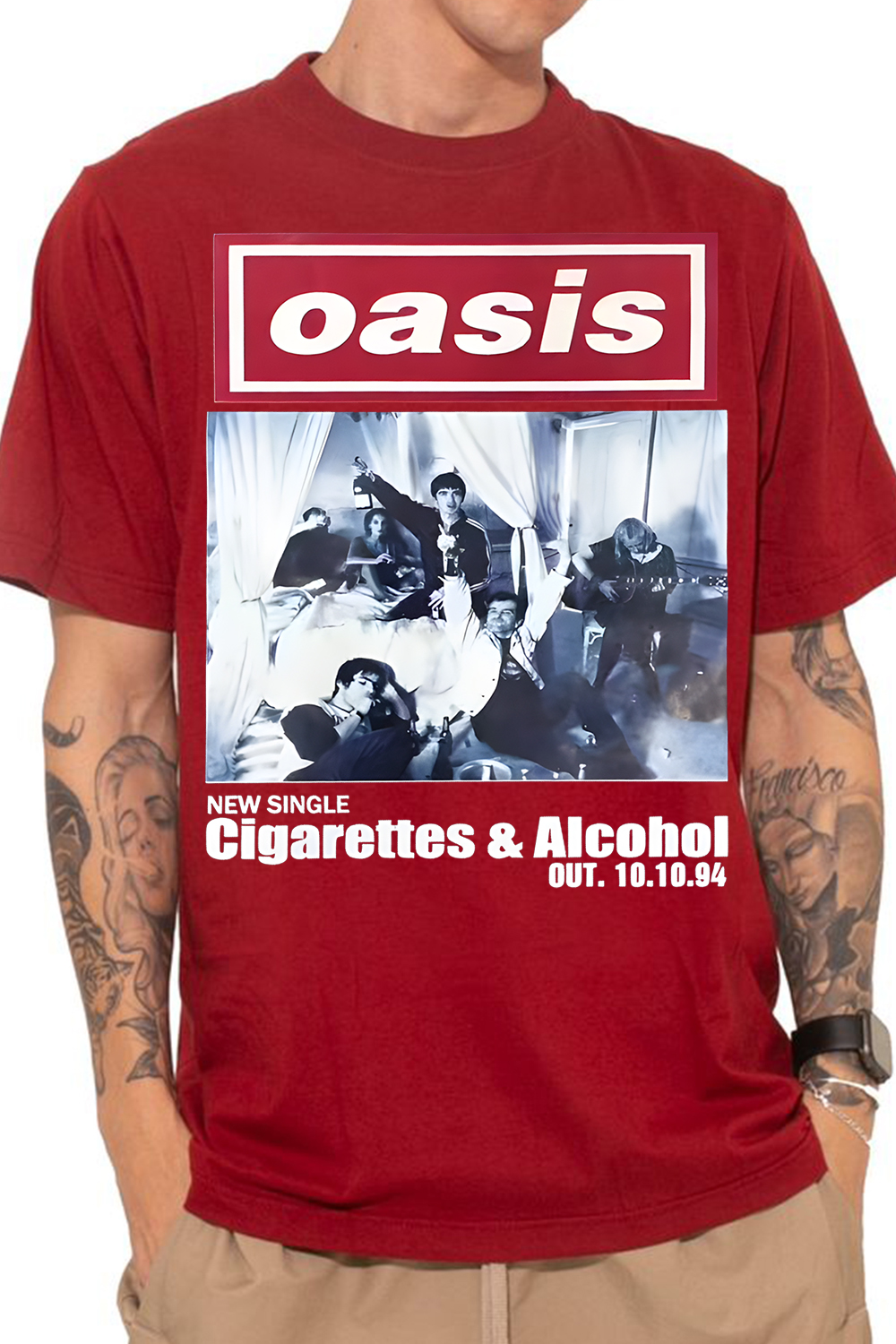 Oasis Unisex T Shirt Definitely Maybe Promo Official Reunion Tour 2025