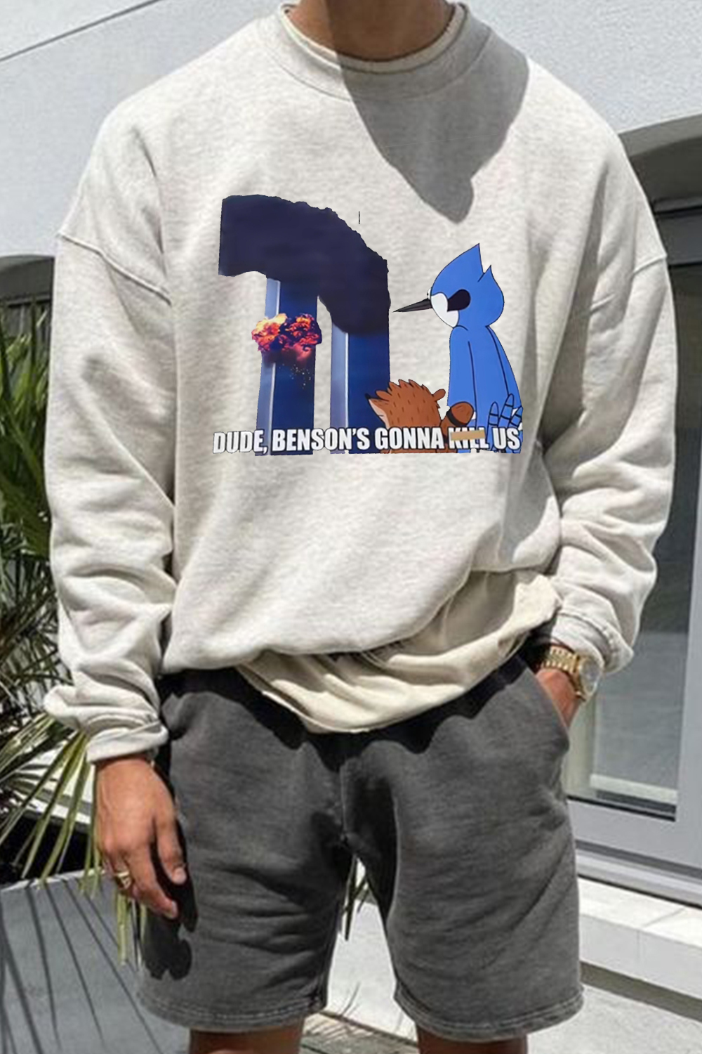 dudebenson round neck sweatshirt