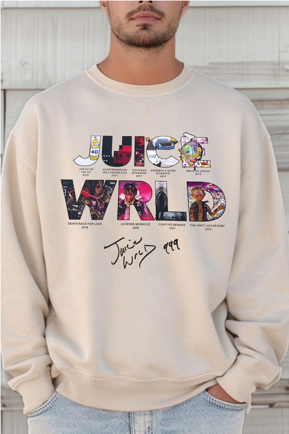 Juice wrld round neck men's sweatshirt