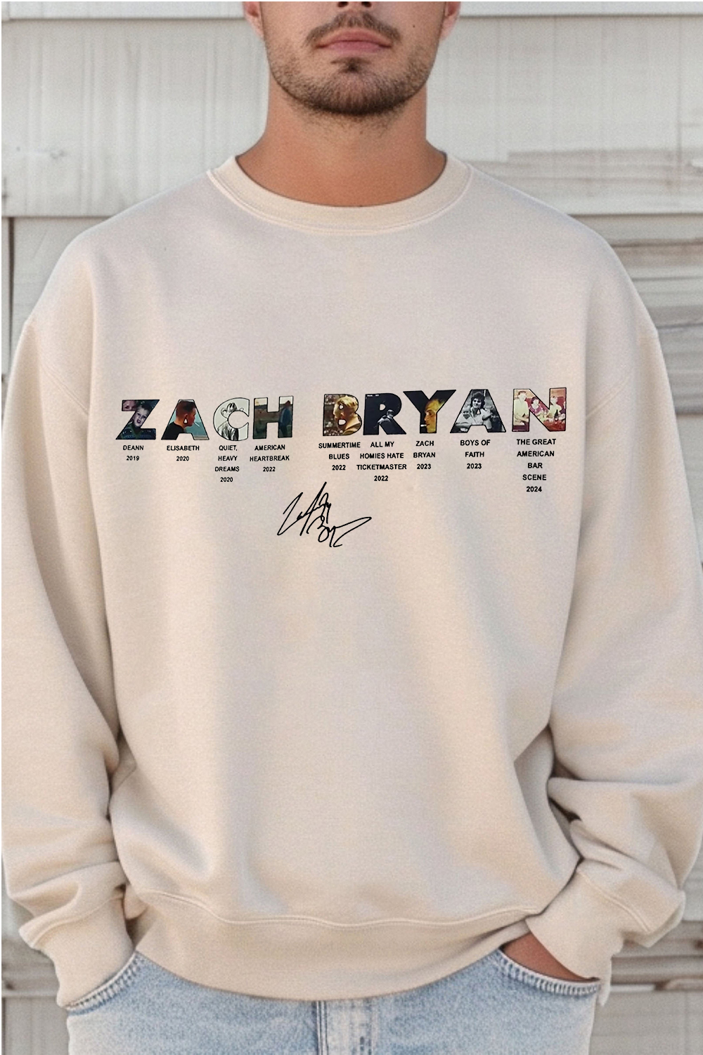 zachbryan long-sleeved men's sweatshirt