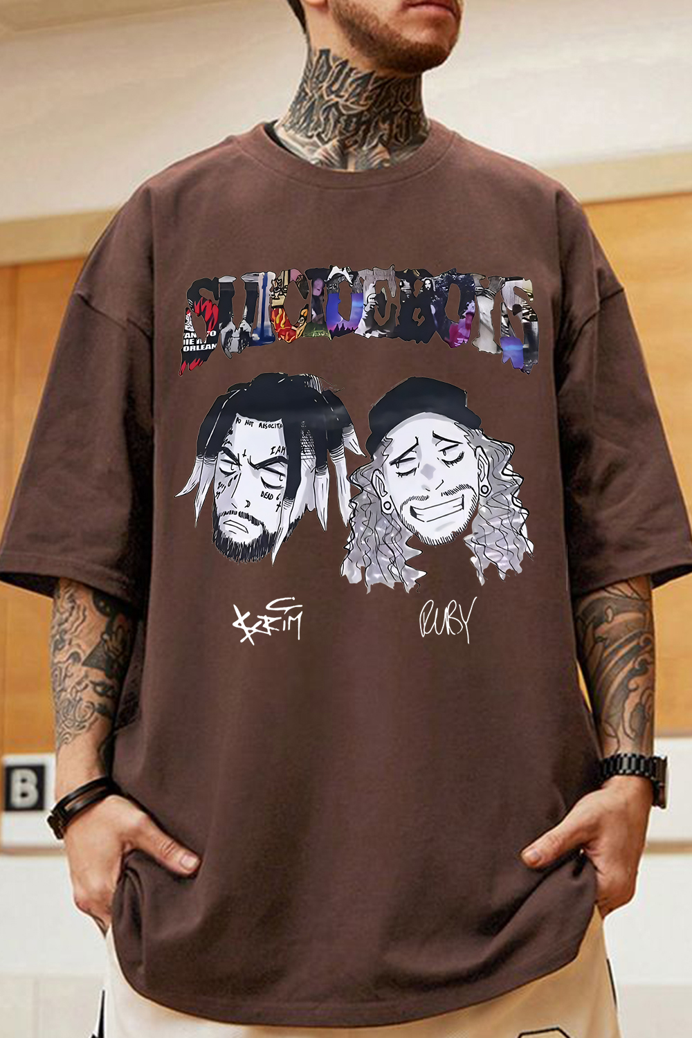 Suicideboys cartoon casual men's T-shirt