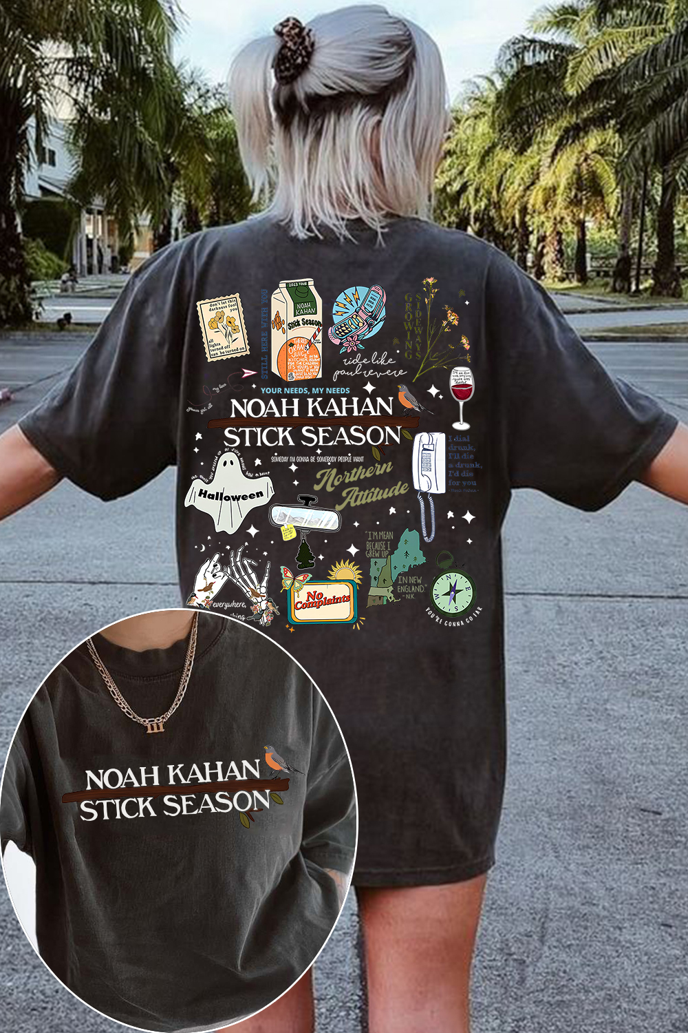 Stick Season Noah Kahan Full Version New Design 2 Sides Tshirts
