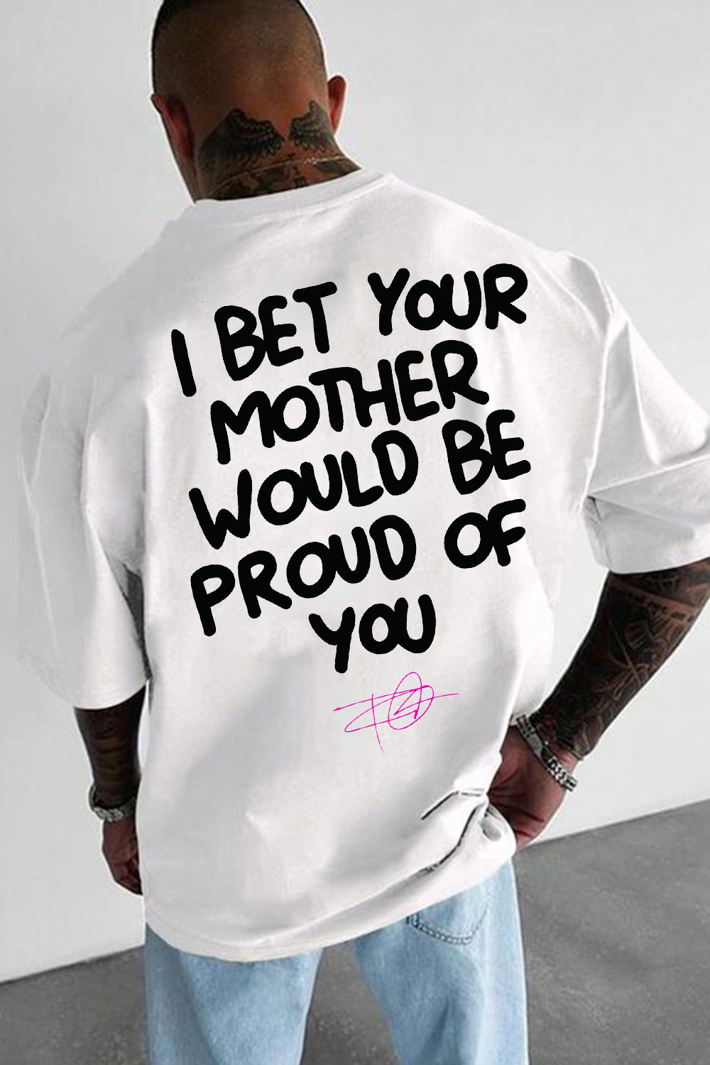 Frank Pink Racer T-shirt (With Backprint)