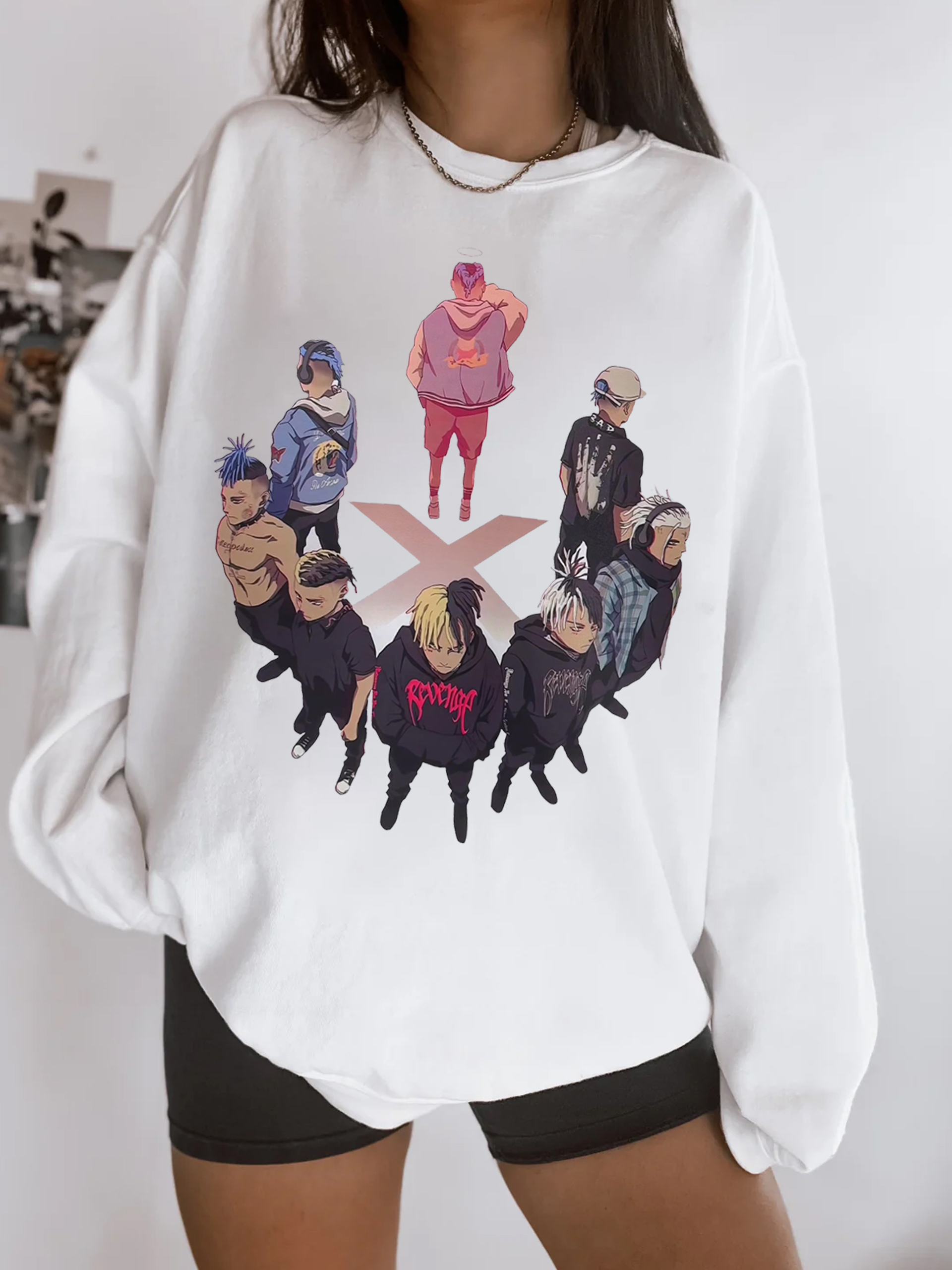 xxxtentacion cartoon commemorative sweatshirt