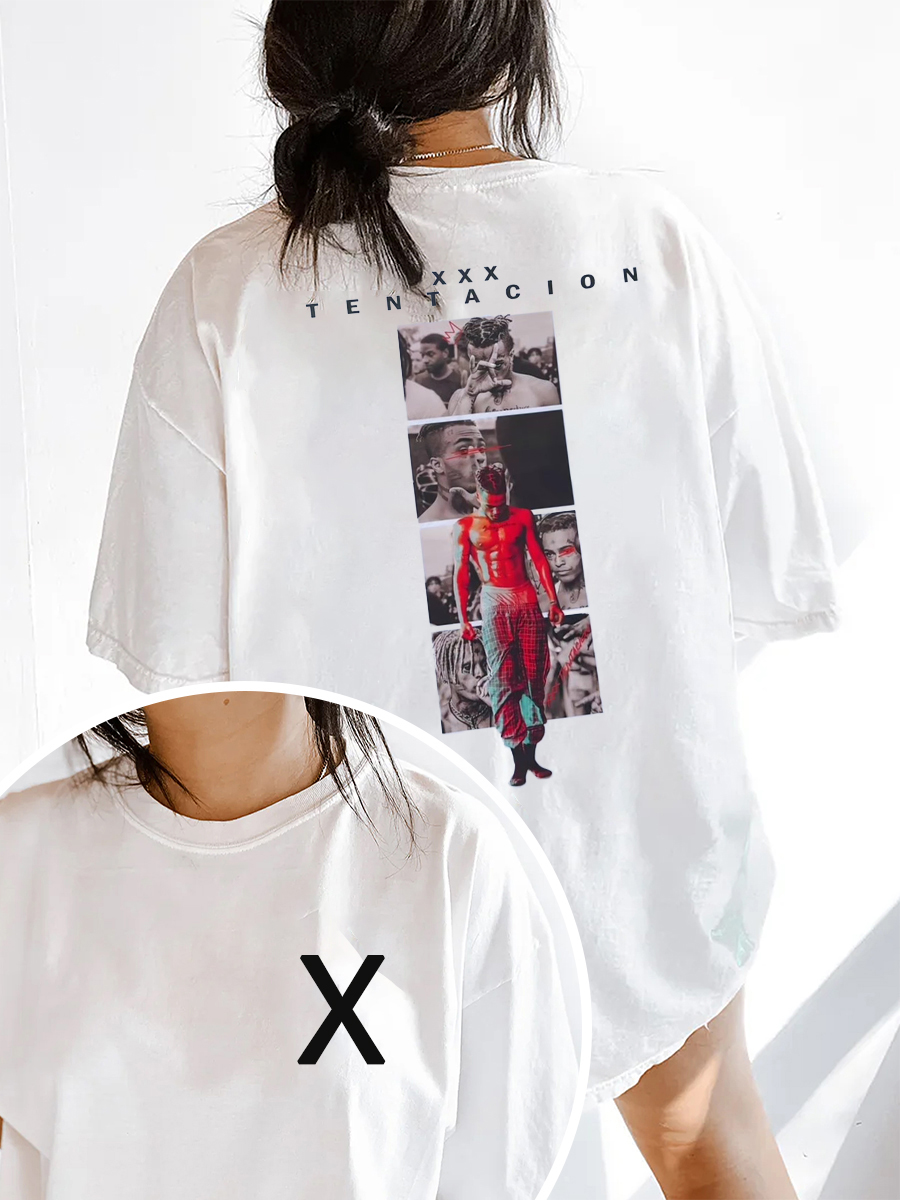 xxxtentacion personalized double-sided printed short-sleeved T-shirt