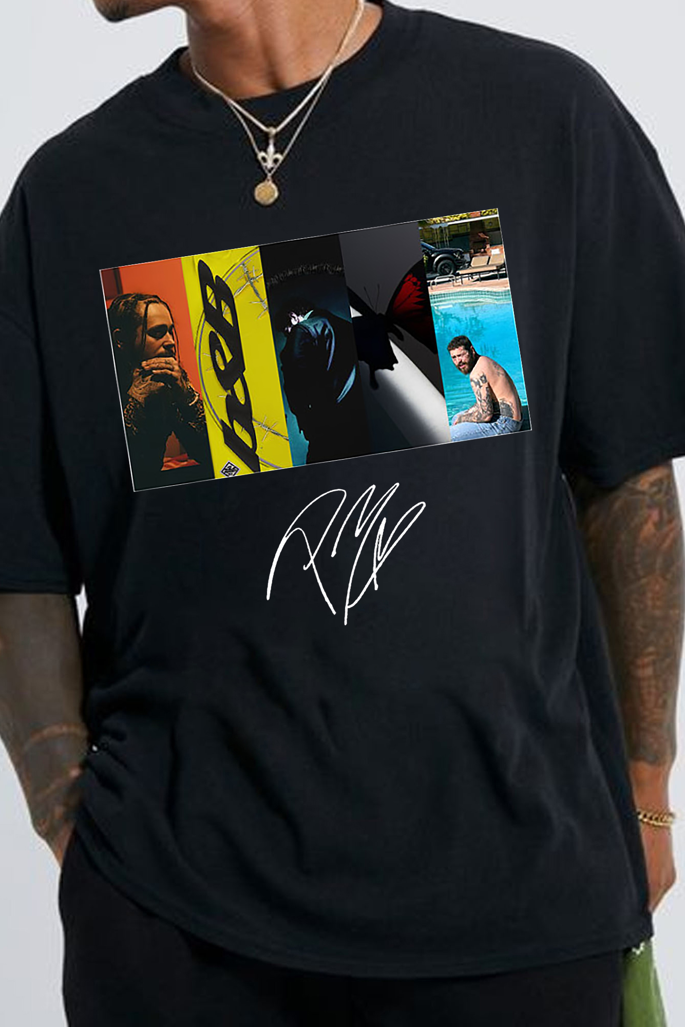 Post Malone Album Signature T-Shirt-MEN