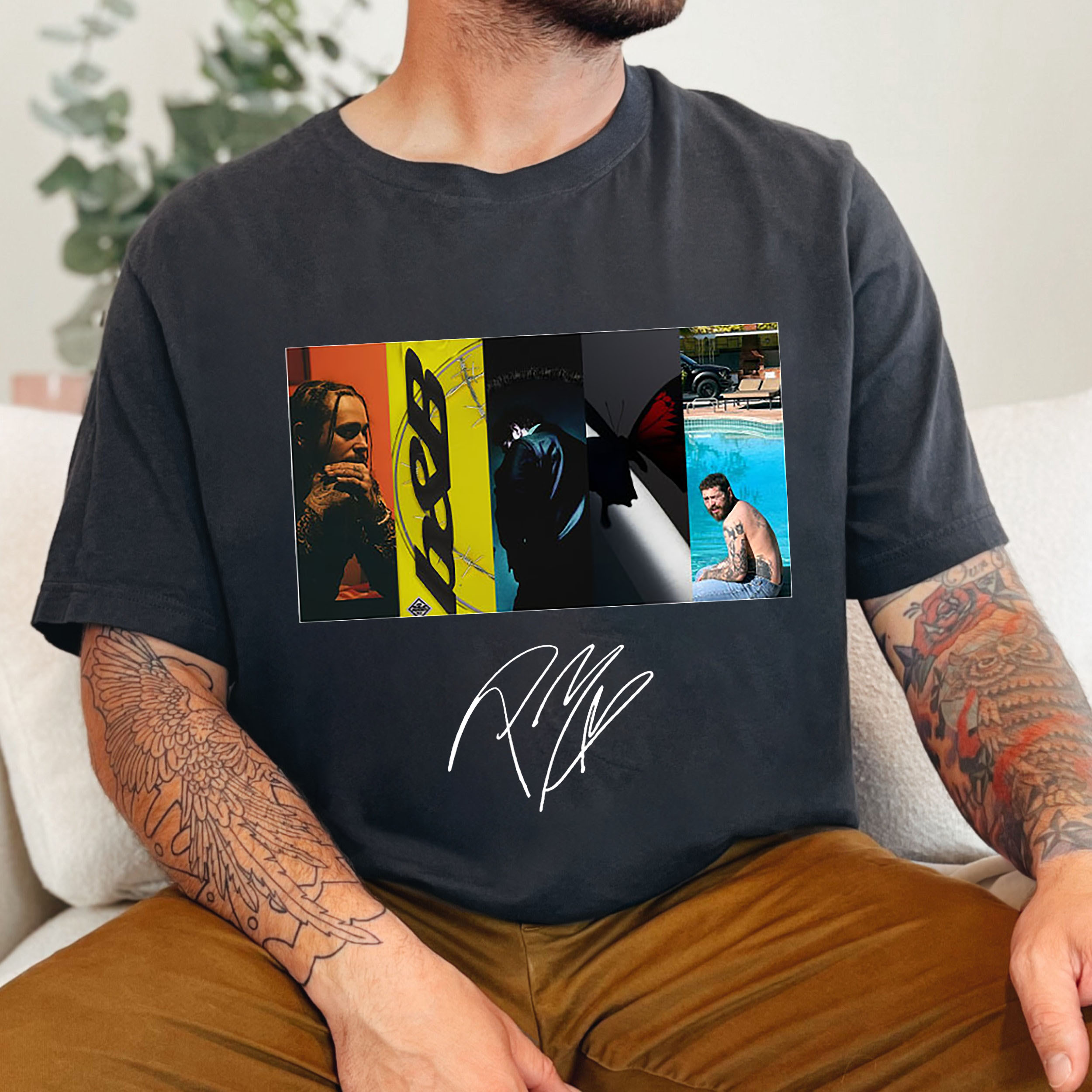 Post Malone Album Signature T-Shirt-MEN