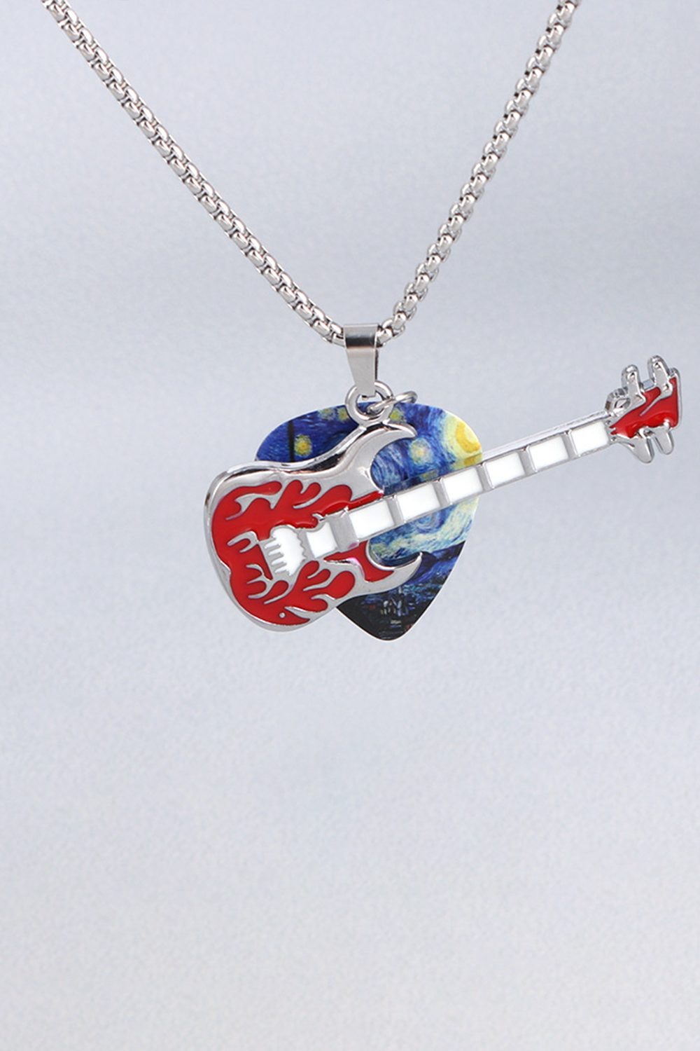 Punk Rock Pick Guitar Necklace