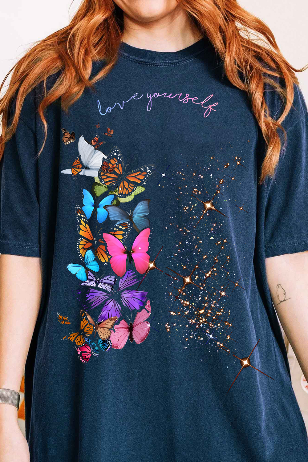BTS Butterfly Print T-Shirt