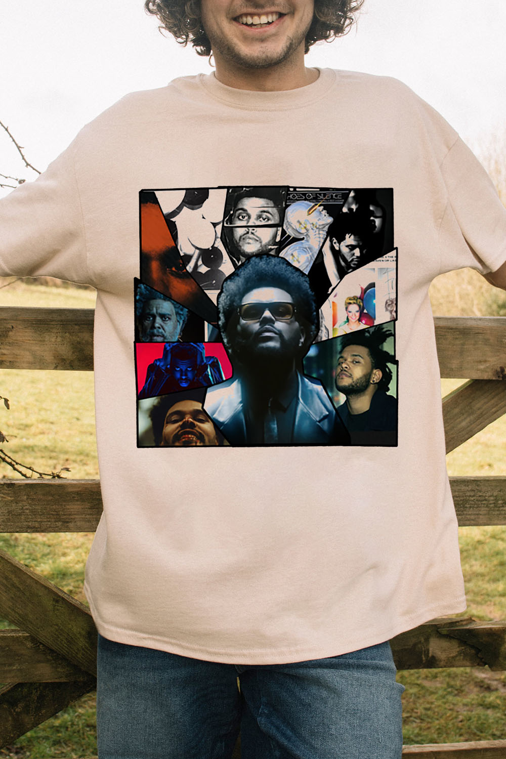 Vintage The Weeknd Portrait Men T Shirt