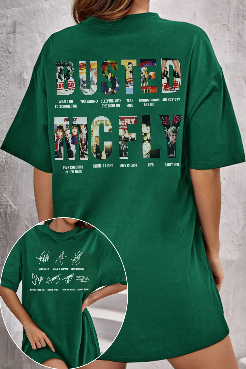 Busted & McFly Tour Tee Pop Rock Legend United women shirt