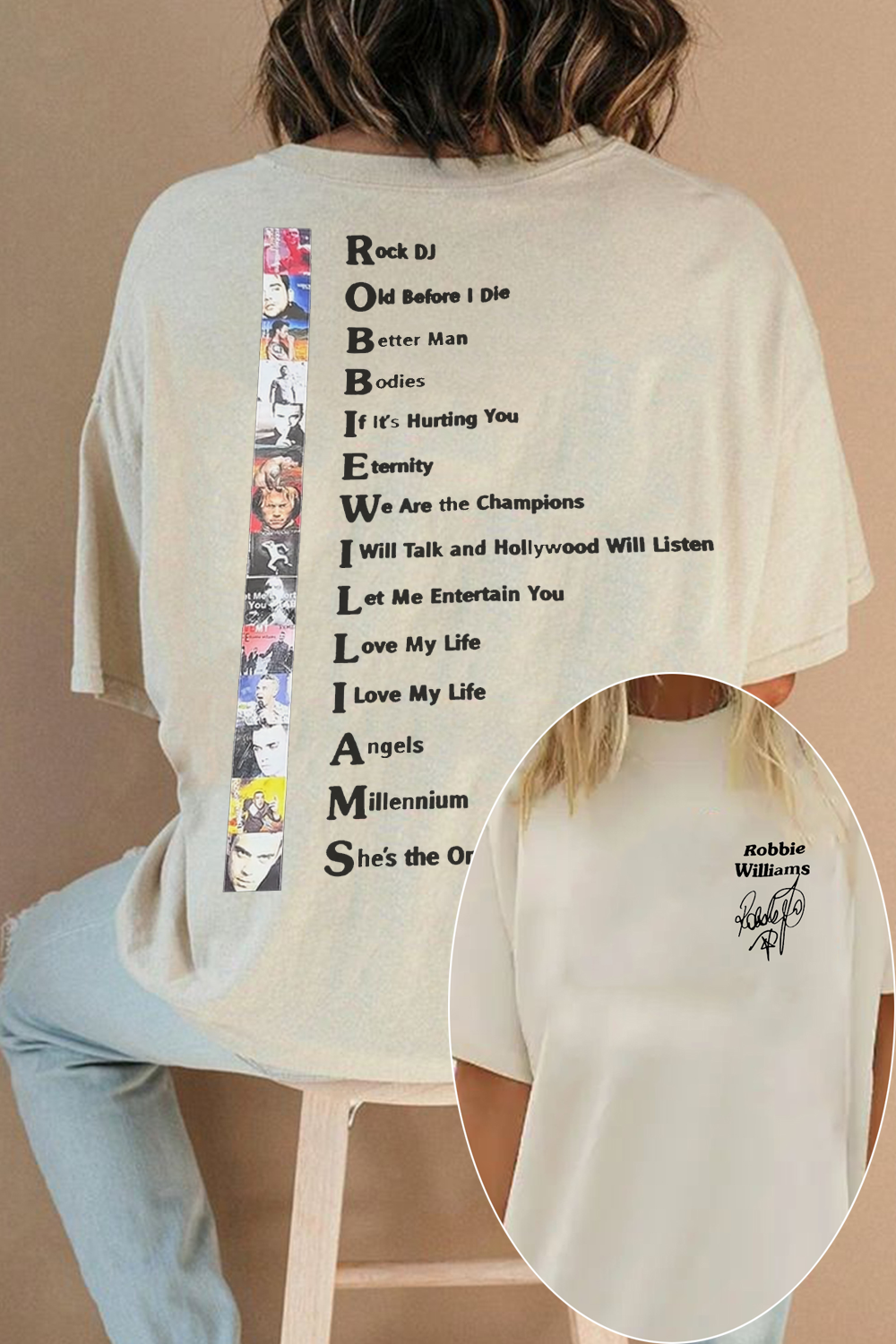 Robbie Williams Tour 2025 Shirt For Women