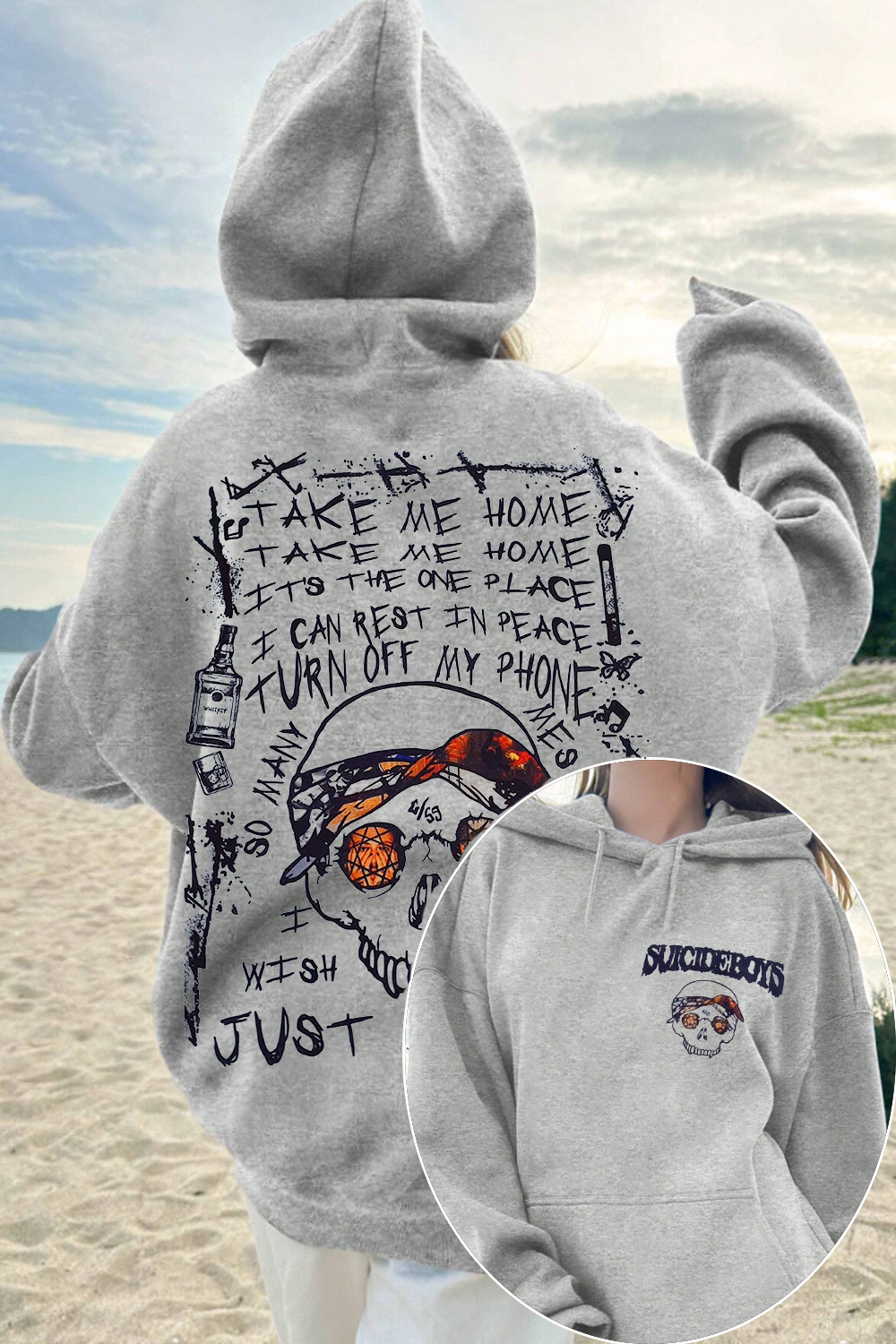 $uicideboy$Double-sided printed women's sweatshirt