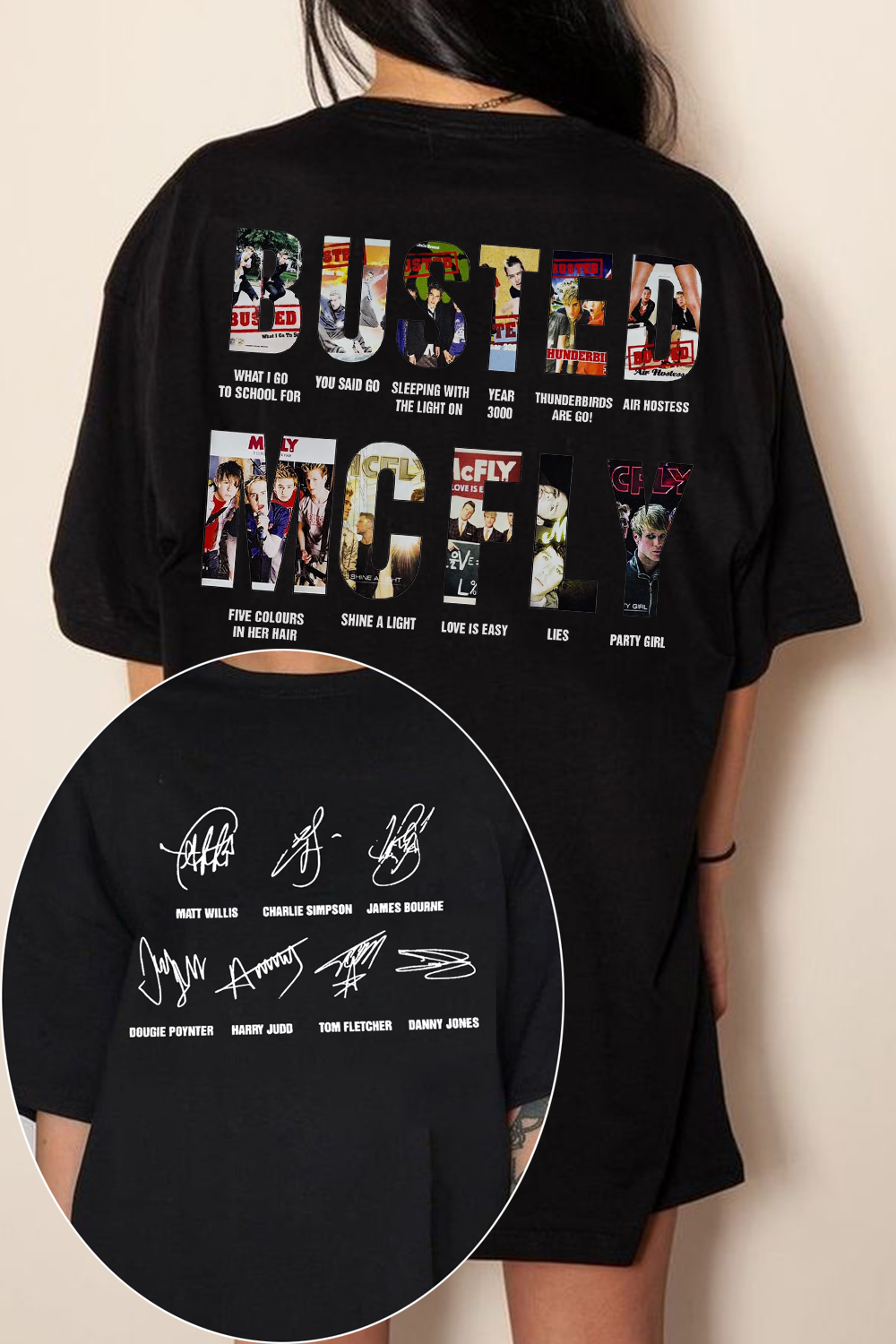 Busted & McFly Tour Tee Pop Rock Legend United women shirt